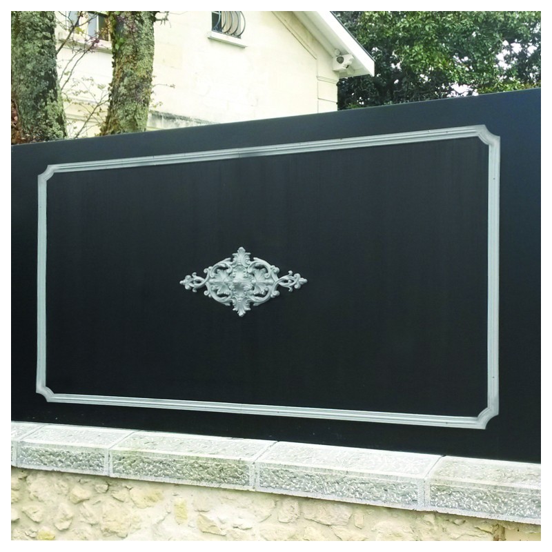 moulure d'applique en aluminium avec son décor d'angle 45x10mm