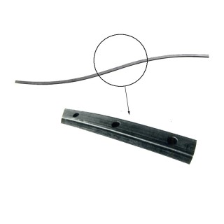 cintre demi chapeau de gendarme en tube 40x30 percé trous Ø18mm