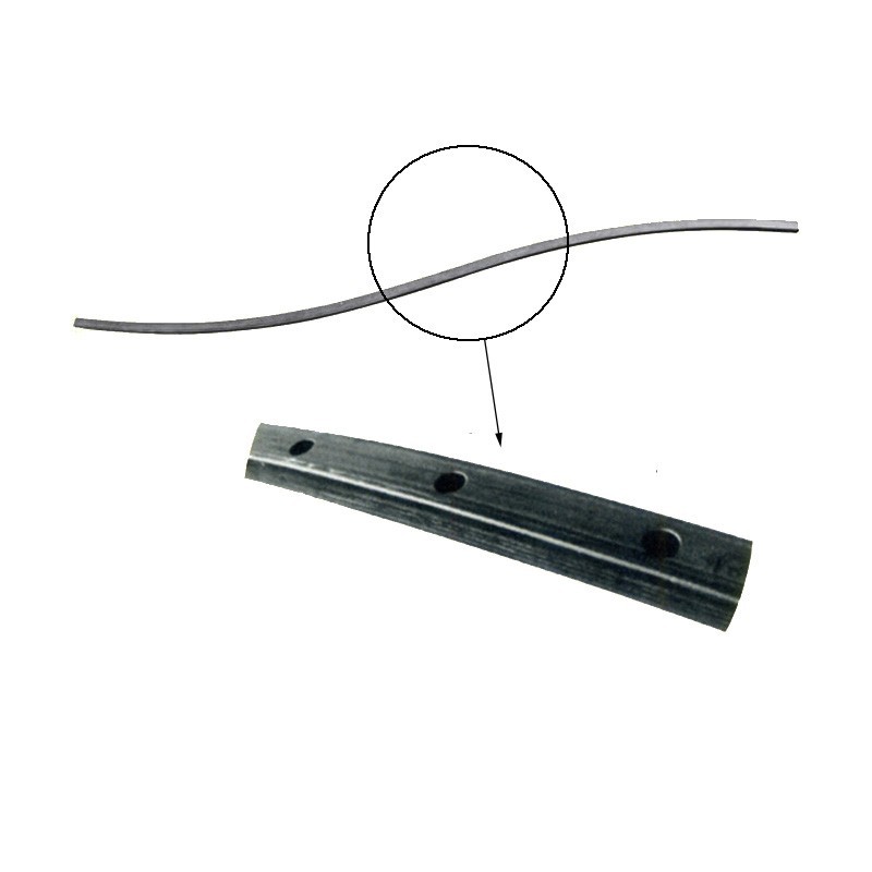 cintre demi chapeau de gendarme en tube 40x30 percé trous Ø18mm
