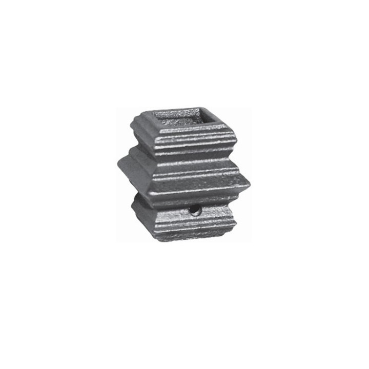 Garnitures carrées en fonte vis M5 pour carrés 14x14 à 20x20mm