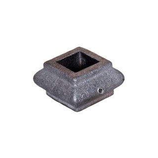 Manchons courts carrés en fonte haut. 20mm pour carrés 14x14mm