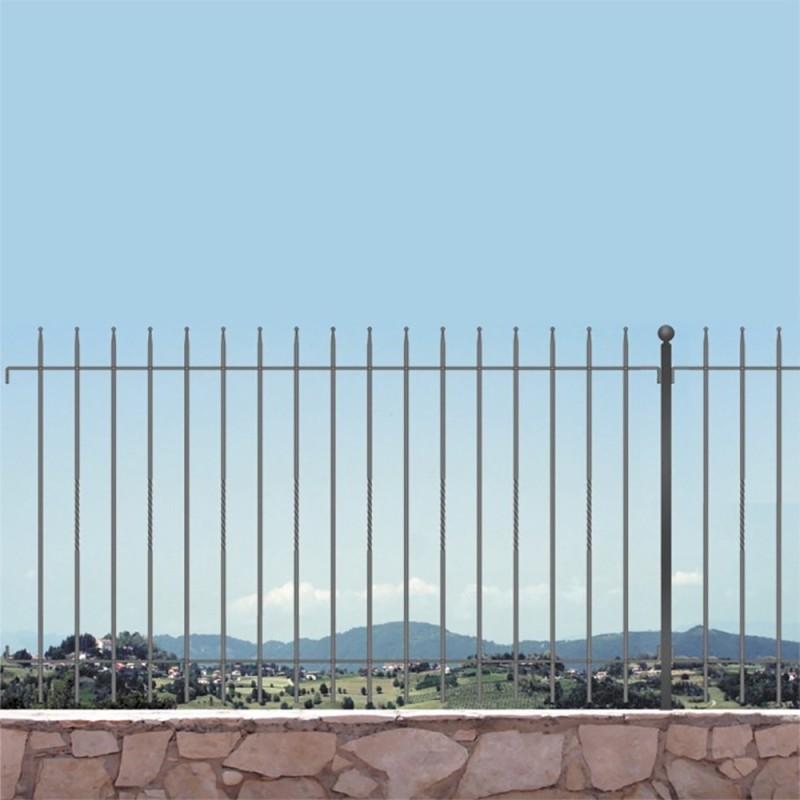 Clôture en fer forgé LIVORNO gamme Linéar haut. 930 et 1130mm