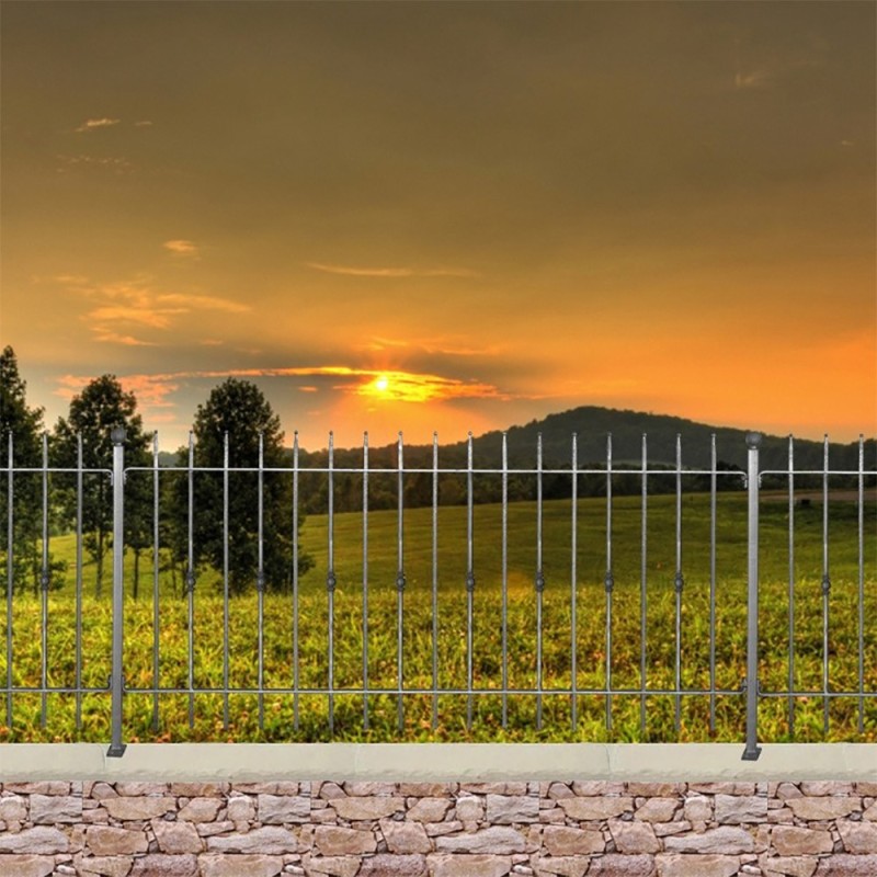 Clôture en fer forgé ITALIA gamme Linéar haut. 930, 1130 et 1430mm