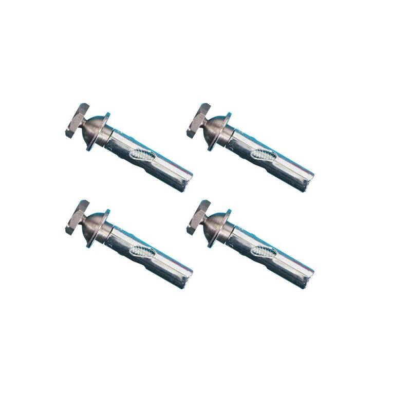 Kit Linéar de quatre vis et chevilles avec tête de vis autocassante