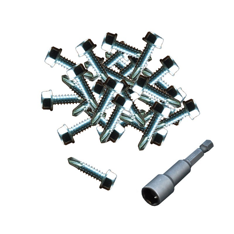 Boite de 120 vis autotaraudeuses M6x30mm pour fixation pergolas