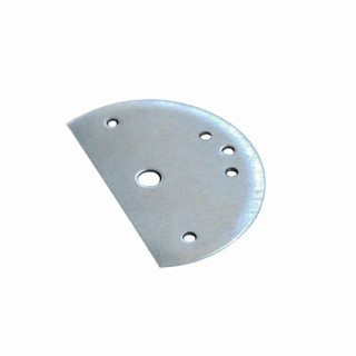 Platine semi circulaire Ø105mm pour fixation aux pieds des pergolas