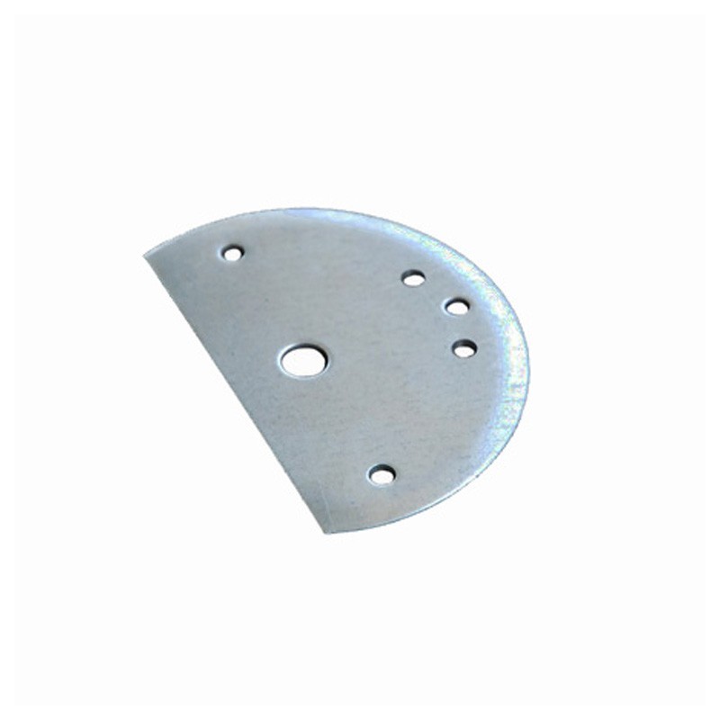 Platine semi circulaire Ø105mm pour fixation aux pieds des pergolas