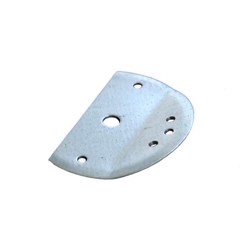 Platine semi circulaire 105mm pour fixation rampants de pergolas