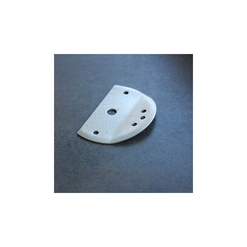 Platine semi circulaire 105mm pour fixation rampants de pergolas