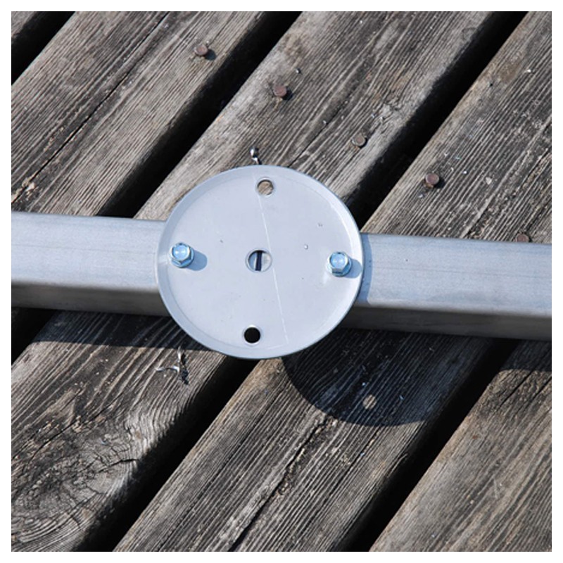 Platine circulaire Ø105mm pour fixation murale des pergolas