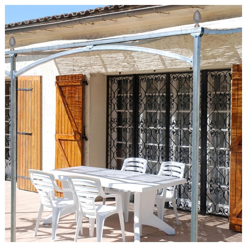 Pergolas tubulaires ALIZEE 3x3m ou 3x6m en kit à monter soi même