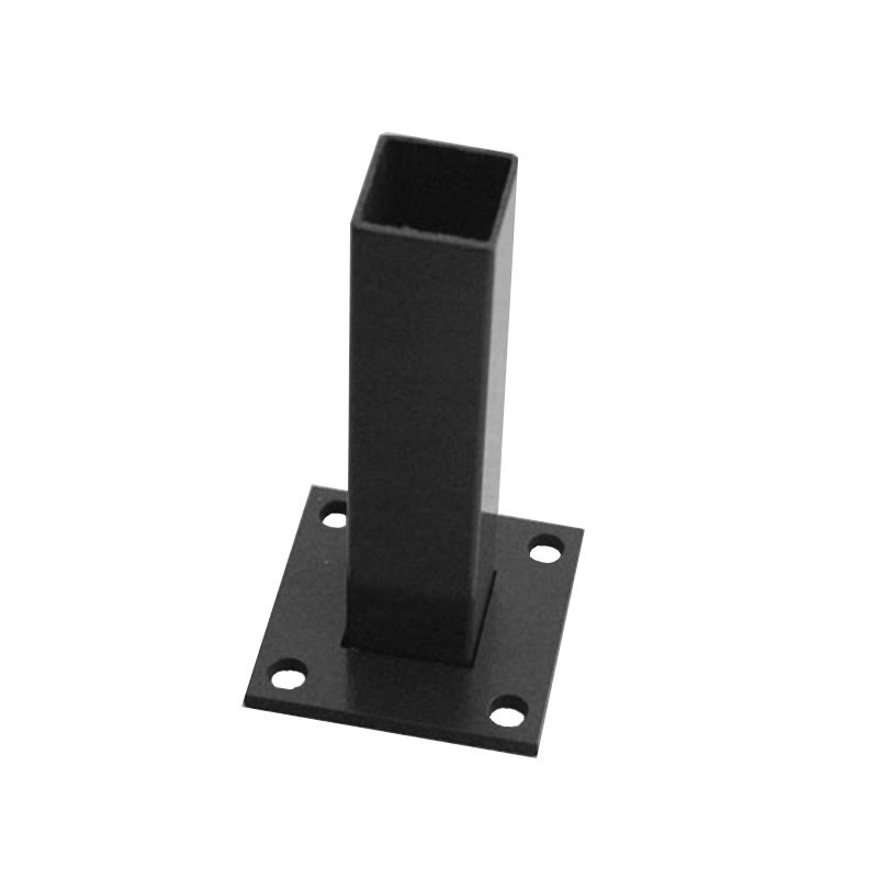 Platine en fer forgé pour poteau de clôture en kit à monter soi même