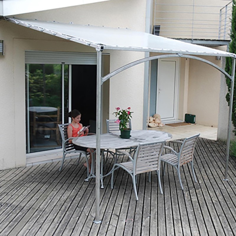 Pergolas tubulaires MISTRAL 3x3m à 4x6m en kit à monter soi même