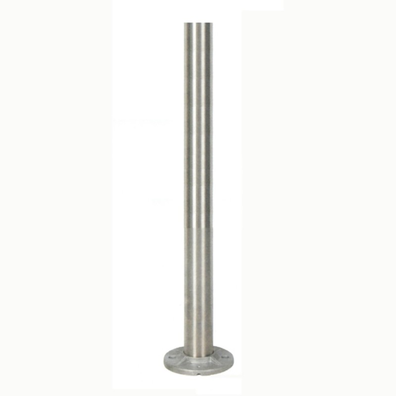 Poteaux AISI 316 Ø42,4mm haut 970mm avec platine et sans trou