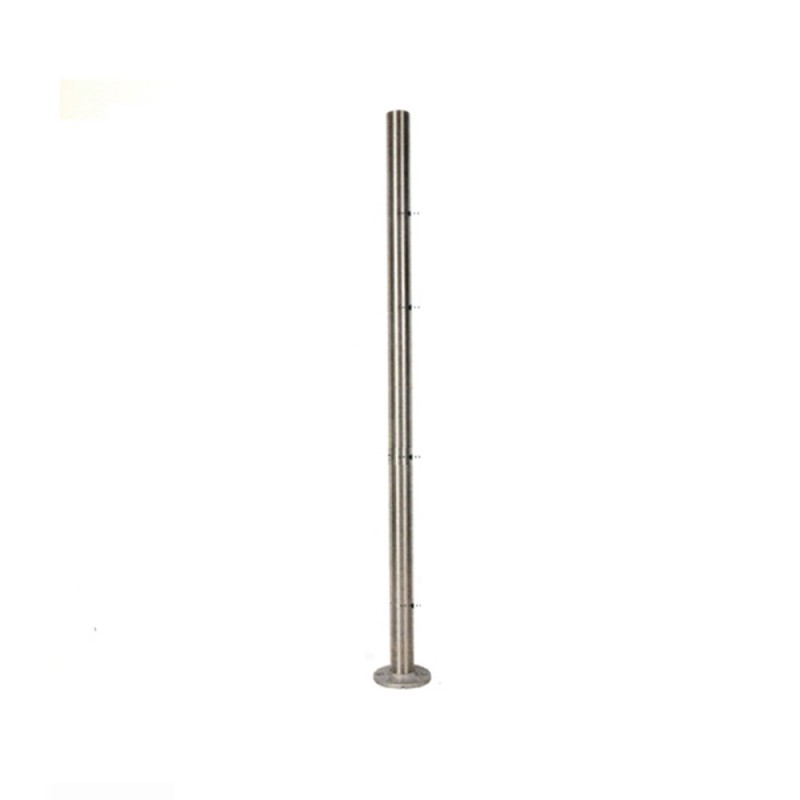 Poteaux ronds ou carrés inox pour câbles traversants et verres