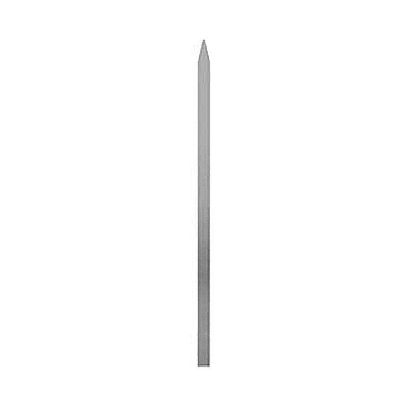 Poteau inox 316 plat 40x12mm hauteur 1000mm extrémité biseautée