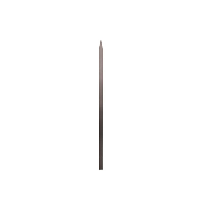 Poteau acier doux plat 40x12mm hauteur 1000mm extrémité biseautée 65x12mm