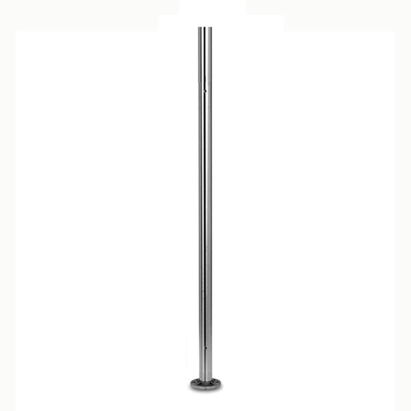 Poteaux ronds ou carrés inox avec platines pour montage des verres