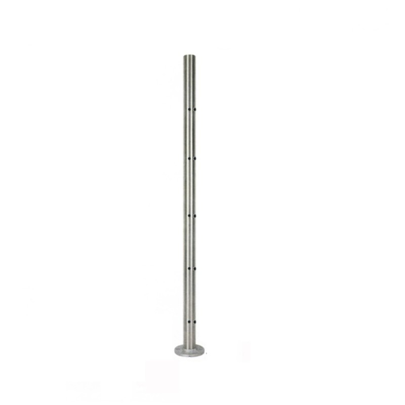 Poteaux ronds ou carrés inox avec platines pour montage applique