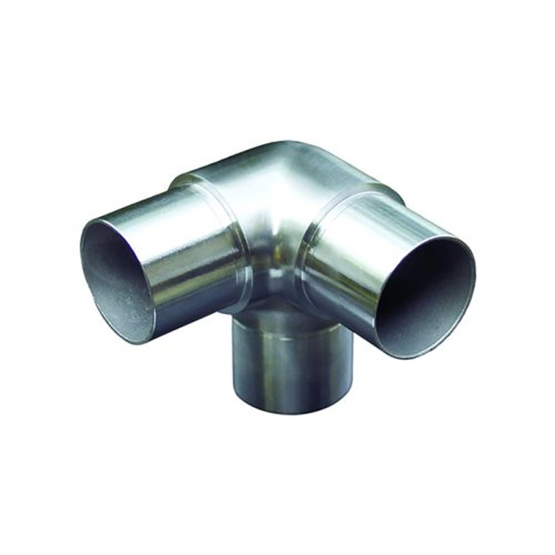 Connecteurs trois axes pour mains courantes en inox Ø42,4 / 48,3mm