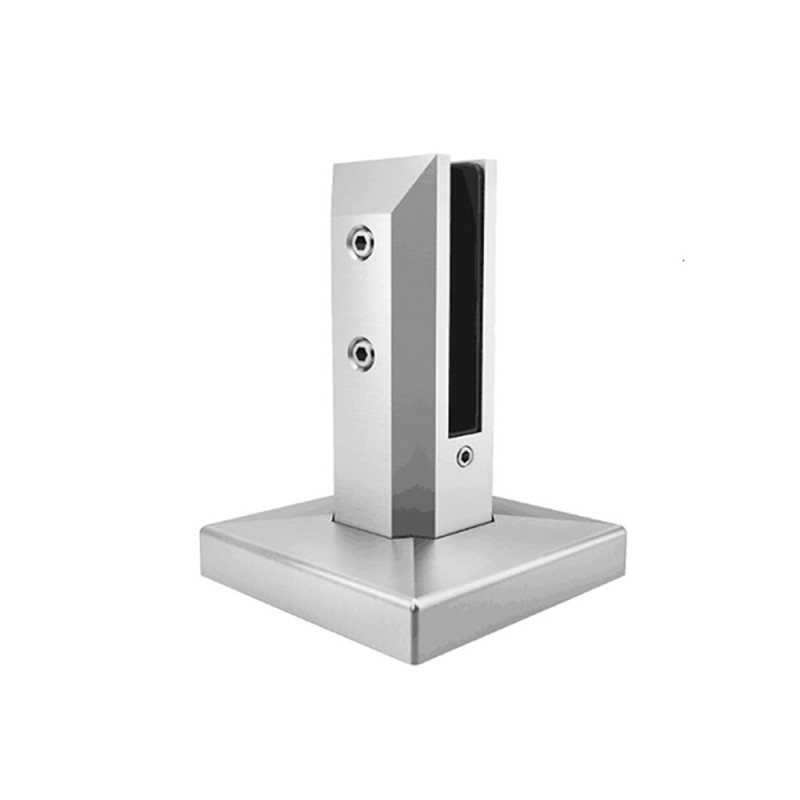 Pinces avec fixation au sol spigots pour verre 16,76mm (88,2) inox316