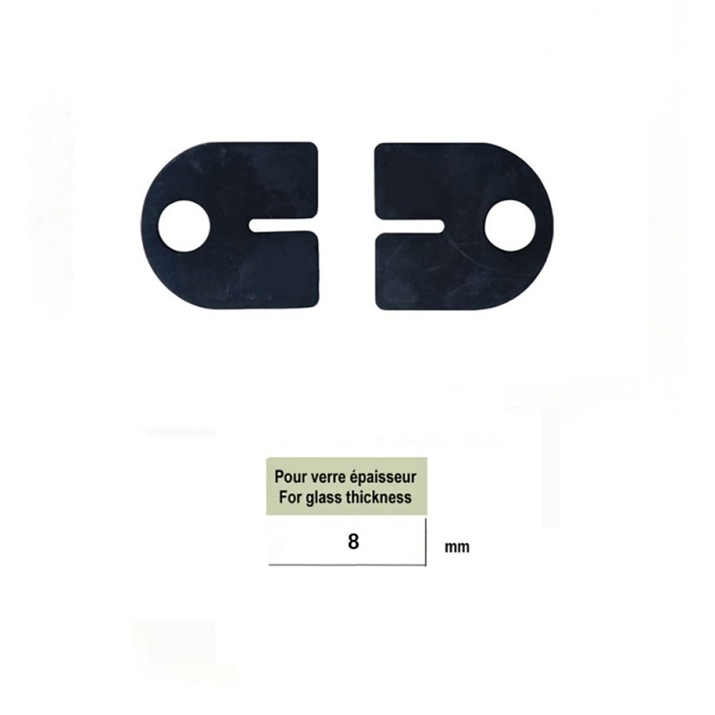 Lot de 2 caoutchoucs pour pinces 64mm à verres de 8mm à 12,76mm