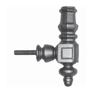 Equerres hexagonales en fonte pour montage barreaux à l'anglaise