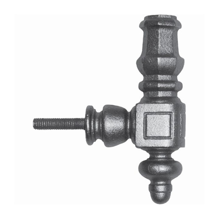 Equerres hexagonales en fonte pour montage barreaux à l'anglaise