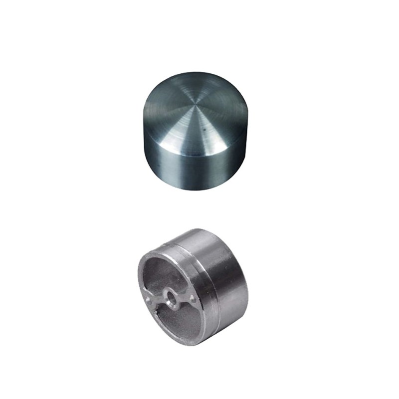 Embouts plats inox 304 et 316 pour main courante bois Ø42mm