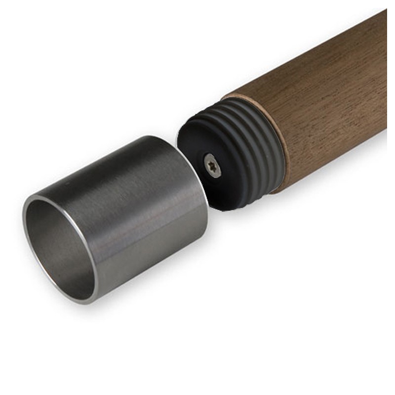 Pièce d'adaptation de connecteur inox et mains courantes bois 42mm