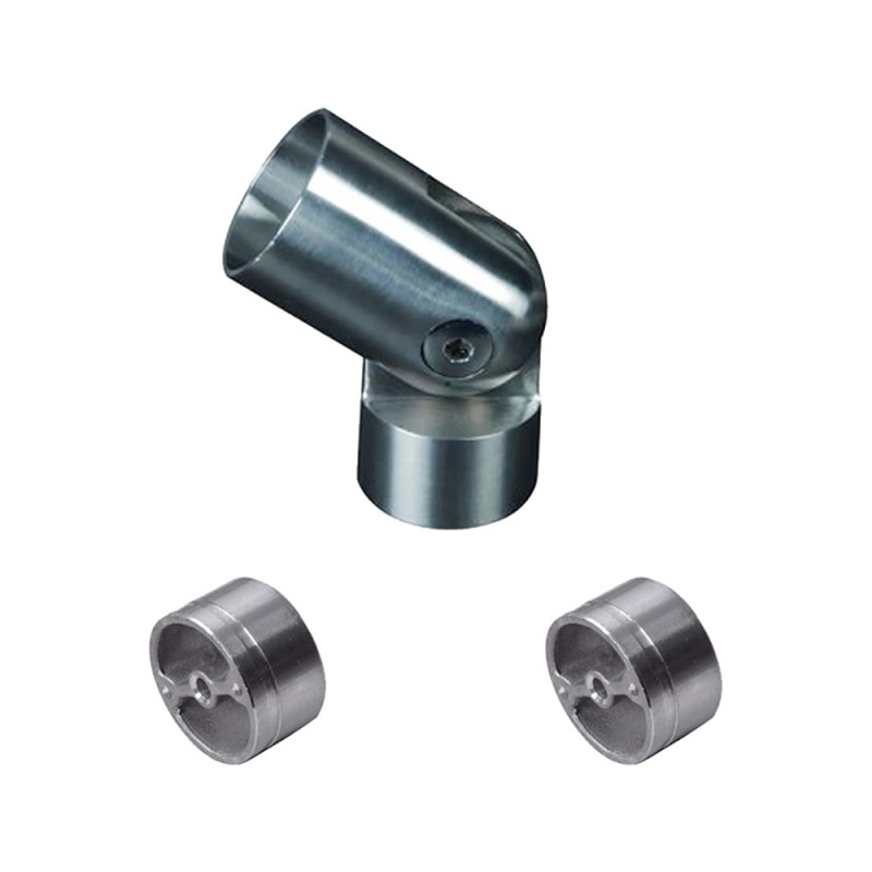 Connecteurs réglables 90/270° pour mains courantes bois Ø42mm