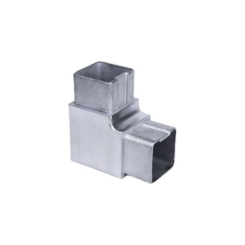 Connecteur angles en acier inox 316 pour tubes carrés de 40x40x2
