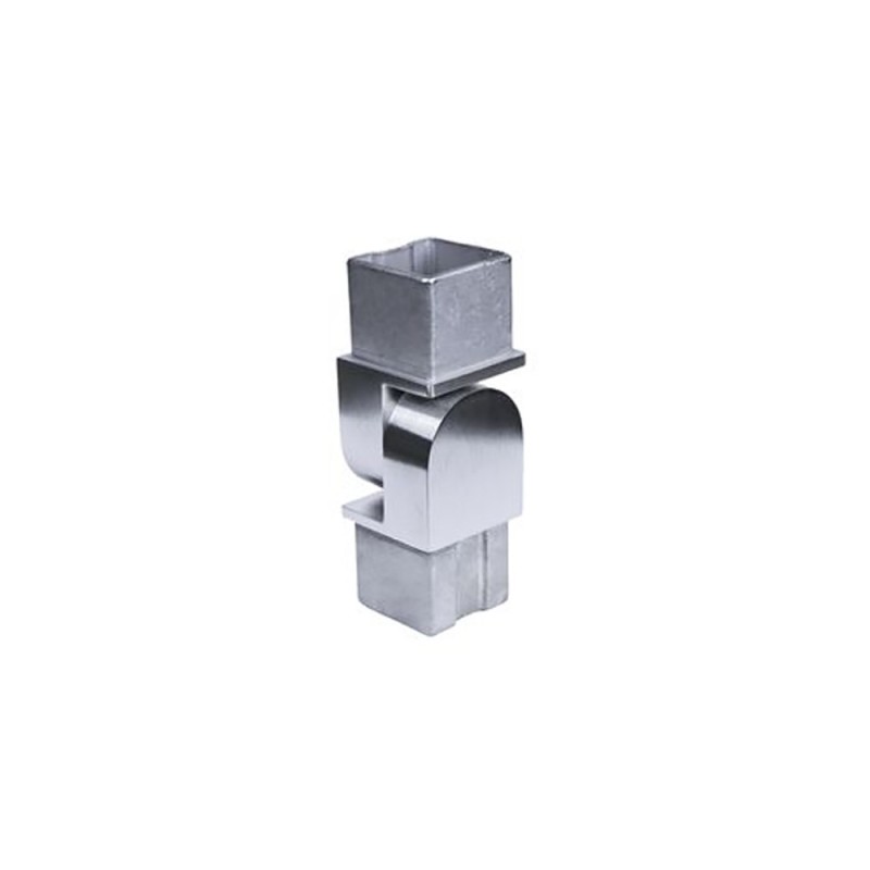 Connecteur angles en acier inox 316 pour tubes carrés de 40x40mm