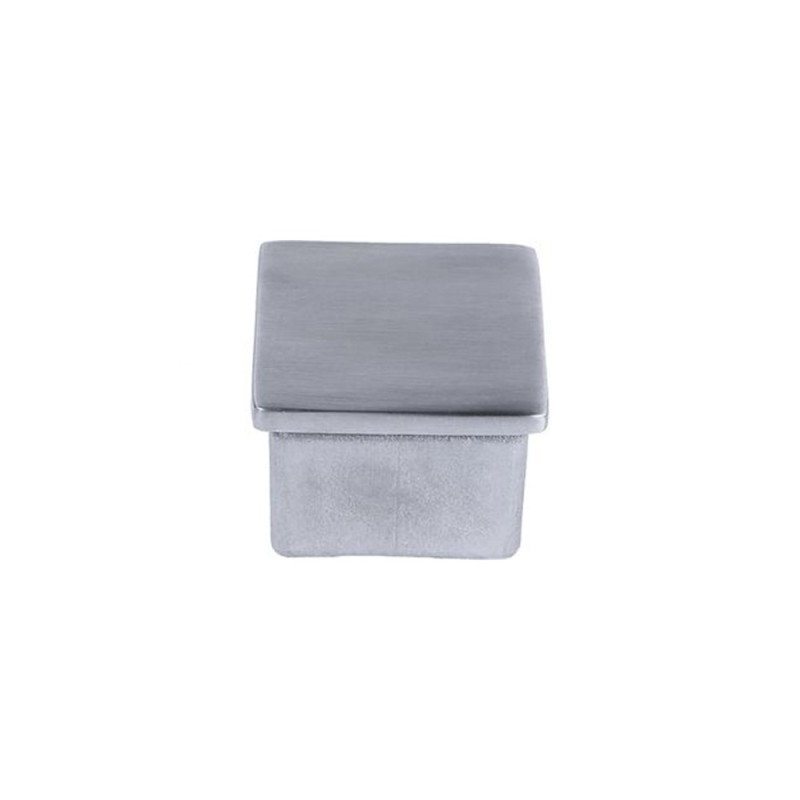 Bouchon de finition en acier inox 316 pour tube main courante 40x40