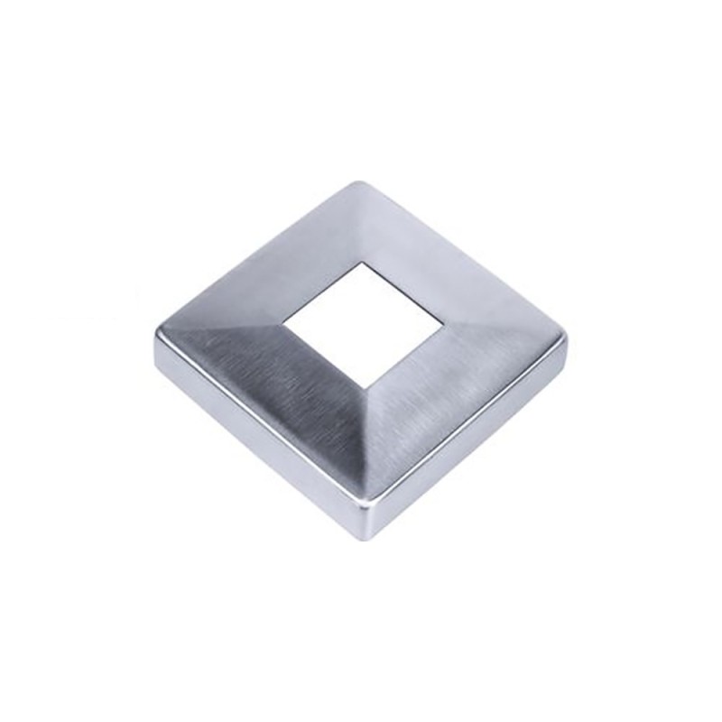 Coupelle cache plaque de fixation carrée pour tube 40x40mm inox