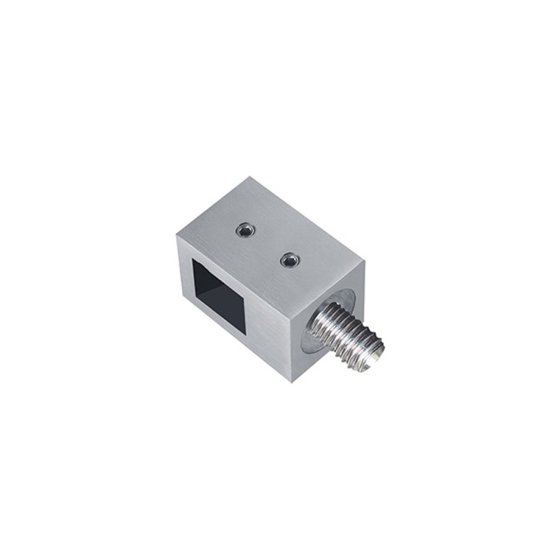 Connecteur inox 316 pour carré de 12x12mm pour poteaux carrés
