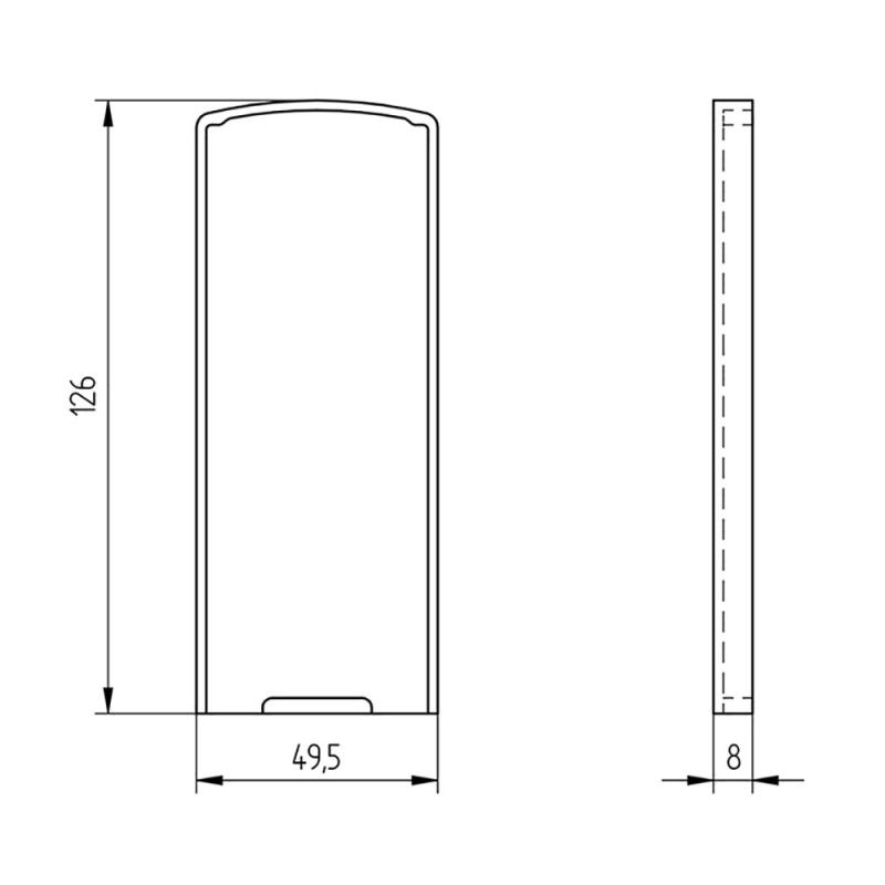 Embouts de finitions alu pour rails profil fixation au sol à l'anglaise