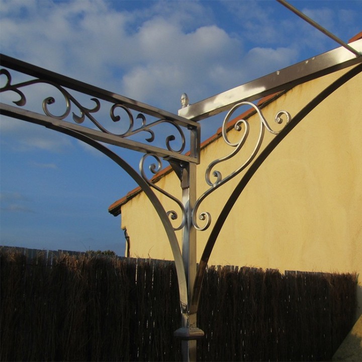 Panneau décoratif balustre en acier forgé grenaillé 650mmx130mm