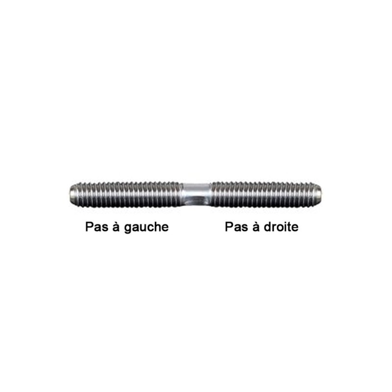 Tiges filetées mixtes pas à droite et pas à gauche M6 M8 en inox 316