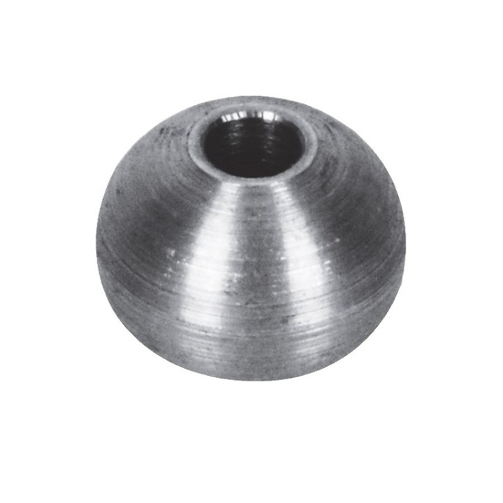 Boule ronde en acier décolleté ø20mm trou au centre ø6mm
