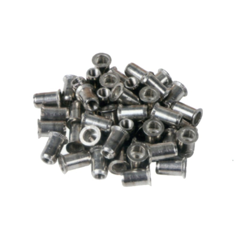 Boites de 50 rivets inserts en aluminium M6 ou M8 pour tubes inox