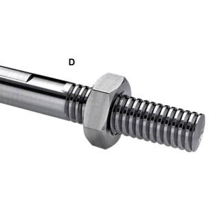 Axes tirants Ø12mm en acier inox 316 pour marquises en verre
