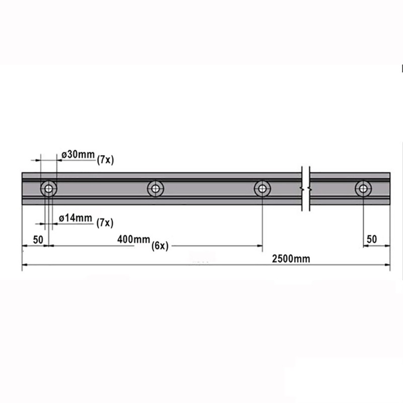 Profils aluminium pour garde corps en verre 12,76mm à 21,52mm