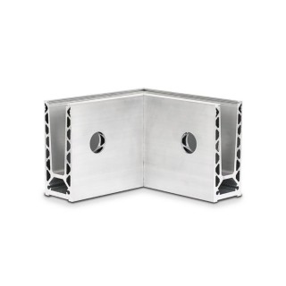 Angles de profilé aluminium verres 12,76 à 21,52 fixation à l'anglaise