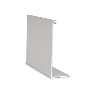 Ce cache en aluminium habille les profils alu ave fixation à l'anglaise