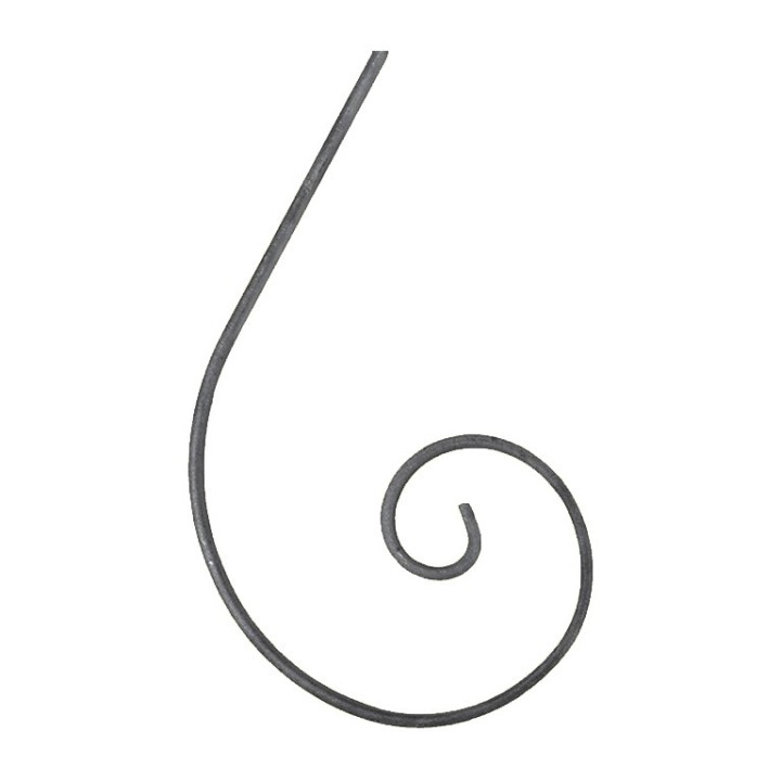 Volutes pour hauts de clôtures en forme de demi C h117mmx116mm