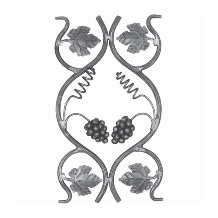 balustre double hélice de branches de vignes avec feuille et grappe