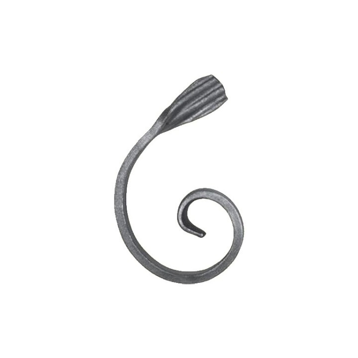 Volutes demi C enroulements forgés à chevrons 120x80mm