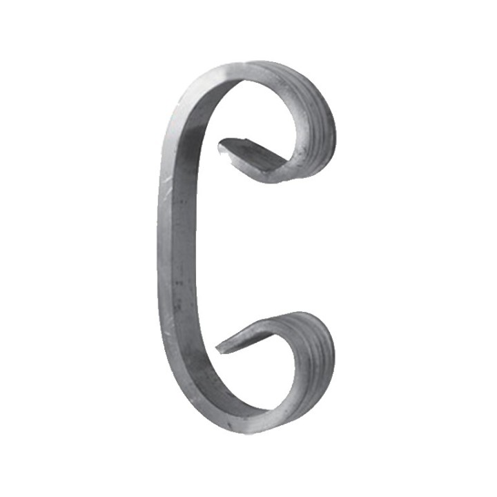 Volute aluminium en forme de C avec extrémités en chevrons