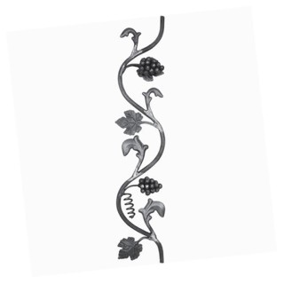 Bout de branche vigne feuilles et grappes longueur 800x160mm